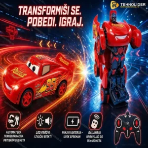 Munja McQueen robot RC auto transformers na daljinski-Cars Auto Robot Transformers