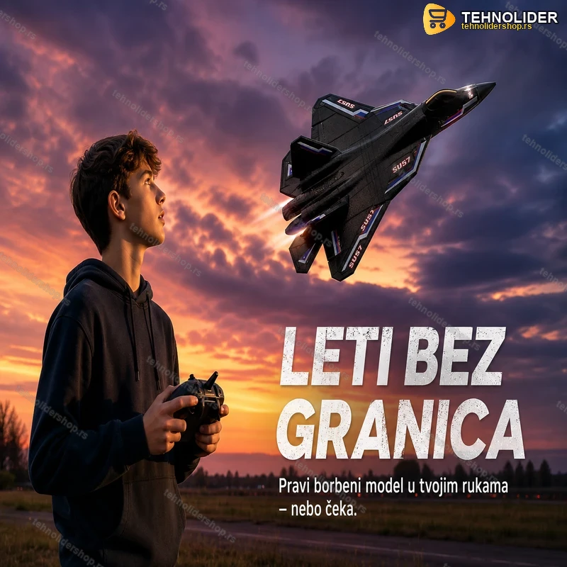 rc-avion-su-57-sa-punjivod0bc-baterijom-i-ziroskopom-tehnolidershop RC Avion SU-57 – Borbeni Model sa Žiroskopom i Punjivom Baterijom