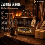 Retro Radio sa Bluetoothom – Bežično Povezivanje i Punjiva Baterija