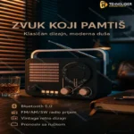 Retro radio Bluetooth zvučnik