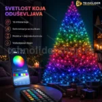 Rgb lampice za jelku 10m sa mobilnom kontrolom + daljinski