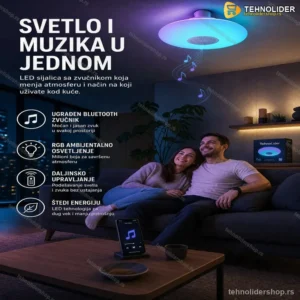 RGB LED Plafonjera sa Ugrađenim Bluetooth Zvučnikom i Daljinskim Upravljačem
