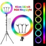 RGB ring svetlo 45 cm — profesionalno prstenasto svetlo za snimanje