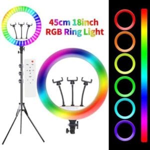 RGB ring svetlo 45 cm — profesionalno prstenasto svetlo za snimanje