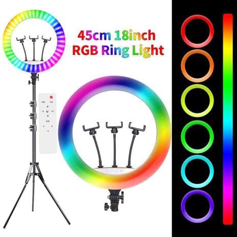 RGB ring svetlo 45 cm — profesionalno prstenasto svetlo za snimanje ring svetlo - prednja strana