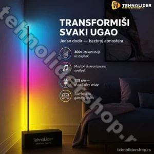 RGB Ugaona Lampa sa 300+ Efekata Boja i Daljinskim Upravljačem