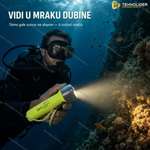 Ronilačka LED lampa vodootporna do 80m dubine