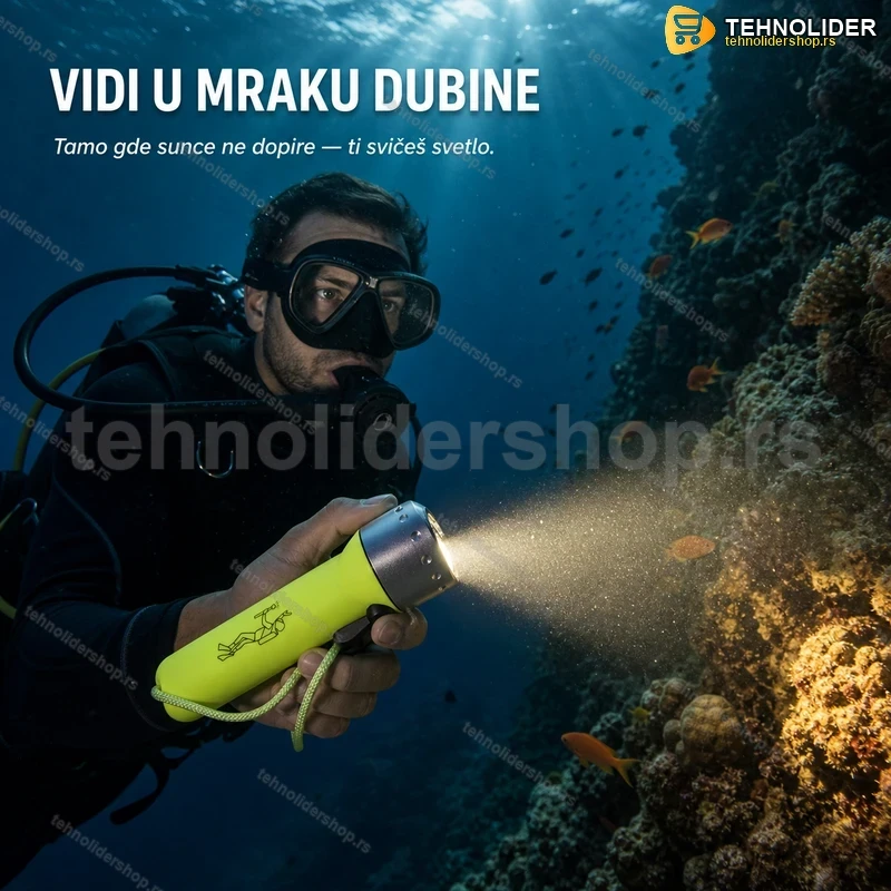 ronilacka-led-lampa-vodootporna-do-80m-dubine-tehnolidershop Ronilačka LED lampa vodootporna do 80m dubine