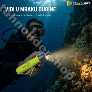 Ronilačka LED lampa vodootporna do 80m dubine