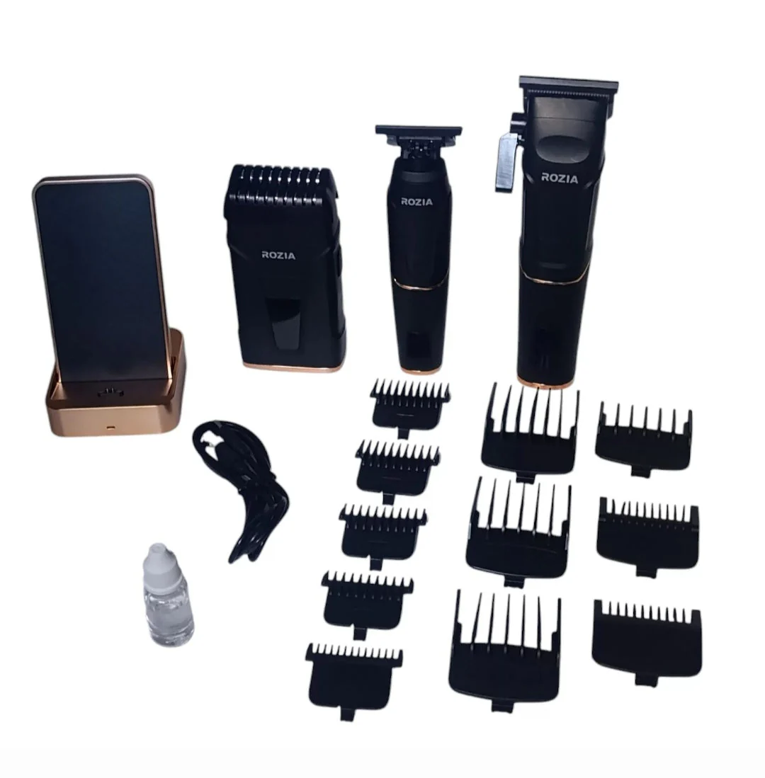 Rozia HT-9543 set mašinica za šišanje 3u1 bežični Rozia HT-9543 - u upotrebi
