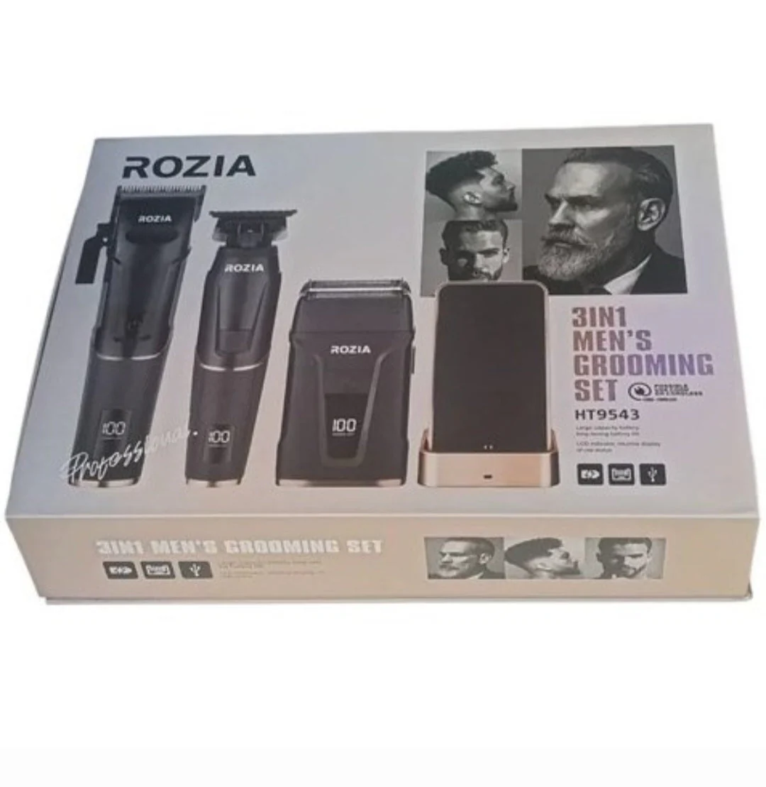 Rozia HT-9543 set mašinica za šišanje 3u1 bežični Rozia HT-9543 - prednja strana