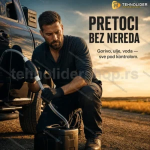 Ručna pumpa sa crevom za pretakanje tečnosti — gorivo, ulje, voda