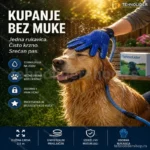 Rukavica za Kupanje i Masažu Pasa sa Ugrađenim Crevom za Vodu
