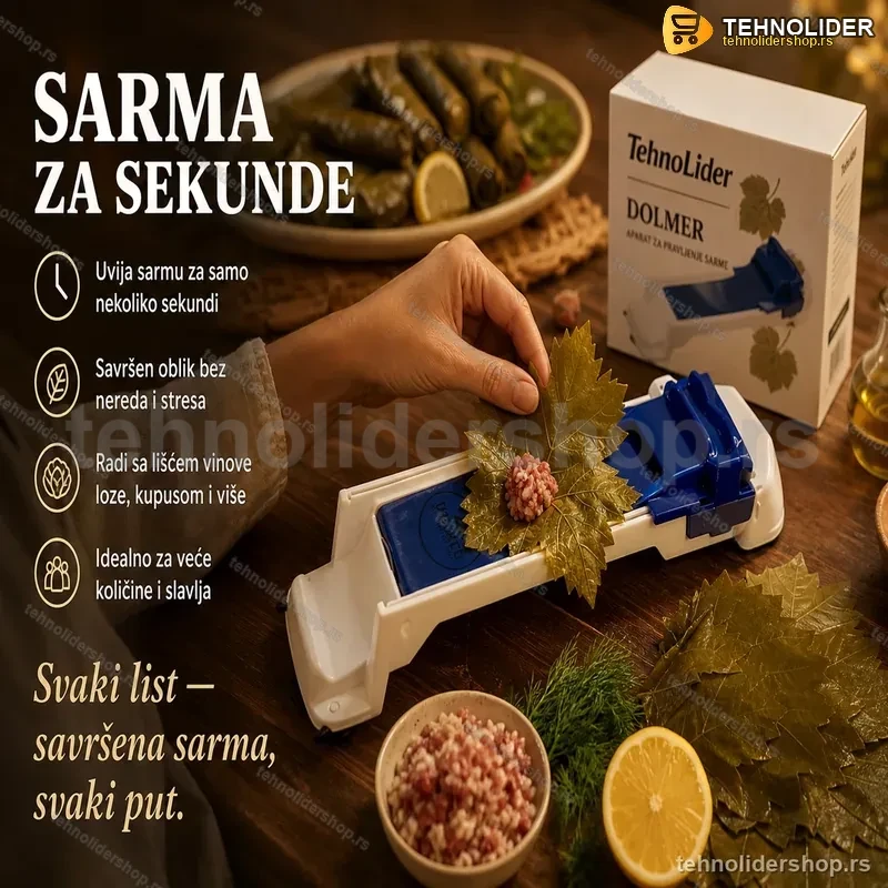 Sarma Majstor – Sprava za Brzo i Savršeno Uvijanje Sarme Sarma Majstor – Sprava za Brzo i Savršeno Uvijanje Sarme