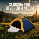 Šator za 4 osobe za kampovanje 200x200x135 cm