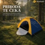 Šator za dve osobe — lagan kamp šator sa mrežicom