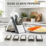 Secko za Povrće i Voće sa 5 Zamenljivih Oštrica
