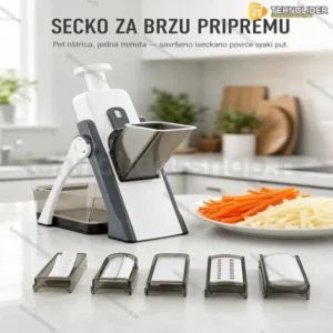 Secko za Povrće i Voće sa 5 Zamenljivih Oštrica