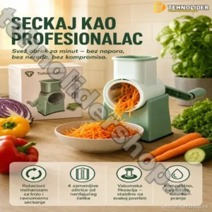 Sečko za Povrće – Rotacioni Ručni Seckalnik za Brzu Pripremu Hrane