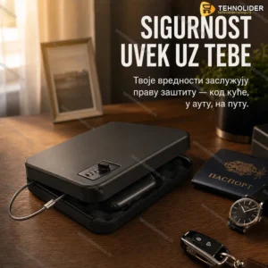 Sef sa sajlom — Prenosivi trezor sa čeličnom sajlom za fiksiranje