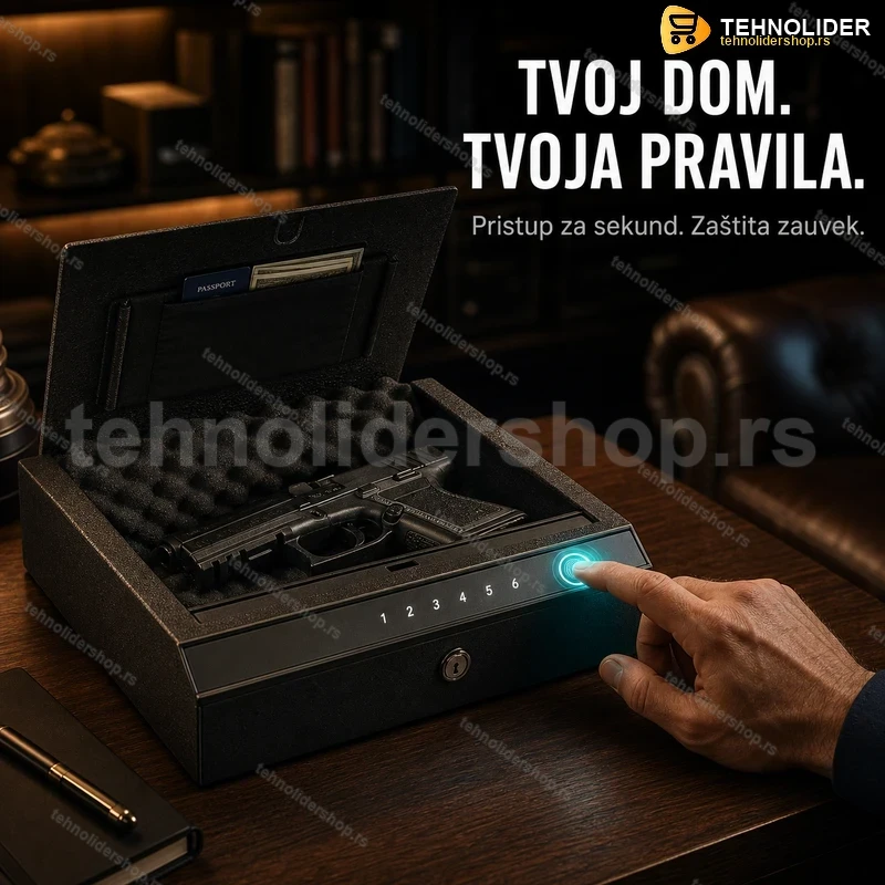 sef-za-pistolj-na-otisak-prsta-tehnolidershop Sef za pištolj na otisak prsta — Biometrijski, čelik K235, 4L kapacitet