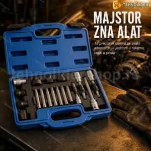 Servisni set alata za alternator 18 delova u koferu