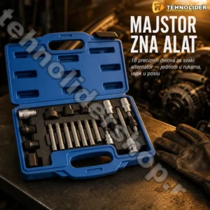 Servisni set alata za alternator 18 delova u koferu