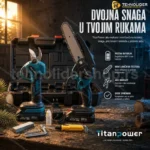 Set Aku Makaze i Aku Testara+dve baterije (68V) TitanPower