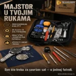 Profesionalni Set Alata za Popravku Satova – 24 Komada u Futroli