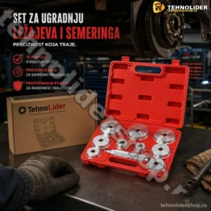 Set Drajvera za Ugradnju Ležaja i Brtvi – 10-delni Aluminijumski Set