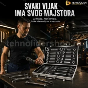 Profesionalni Set Kombinovanih Ključeva 6-32mm – 22 Komada u Koferu