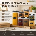 Set Kuhinjskih Organizatora za Začine i Namirnice – 7 Kom + Marker i Nalepnice Gratis