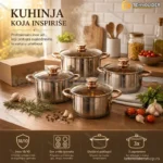 Set Lonaca Inox 18/10 – 6-Delni Premium Komplet sa Staklenim Poklopcima