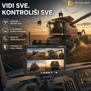 Set Monitor 7+ 4 wifi bezicne kamere za kamione,kombajne