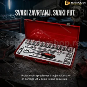 CR-V Set Nasadnih Ključeva 1/2″ – 24 Komada