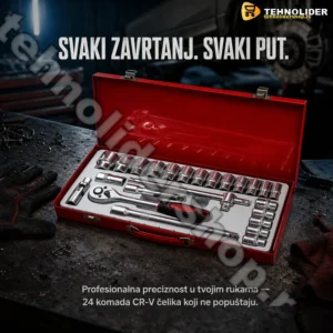 CR-V Set Nasadnih Ključeva 1/2″ – 24 Komada