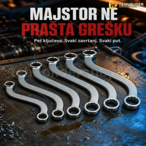 Set Okastih Ključeva S-Oblika od Hrom-Vanadijuma – 5 Komada