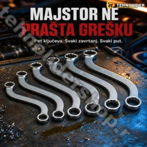 Set Okastih Ključeva S-Oblika od Hrom-Vanadijuma – 5 Komada
