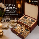 Set Pribora za Jelo 72 Dela – Escajg za 12 Osoba od Nerđajućeg Čelika