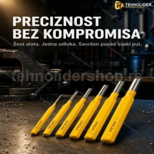 Profesionalni Set Probijača i Izbijača od Hromiranog Čelika – 6 Komada