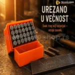 Set Slova i Brojeva za Graviranje 6mm – 36 Komada (A–Z, 0–9)
