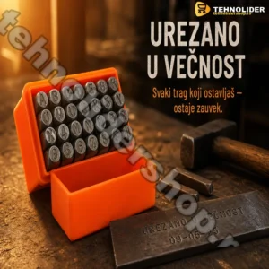 Set Slova i Brojeva za Graviranje 6mm – 36 Komada (A–Z, 0–9)