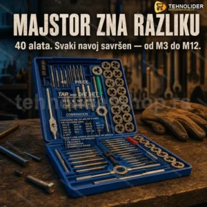 Set Ureznica i Nareznica 40 Delova – Garnitura M3-M12 za Majstore