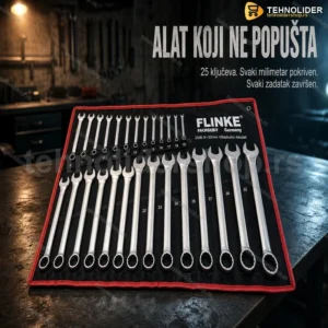 Set Viljuškasto-Okastih Ključeva FLINKE – 25 Komada, 6-32mm, CrV Čelik
