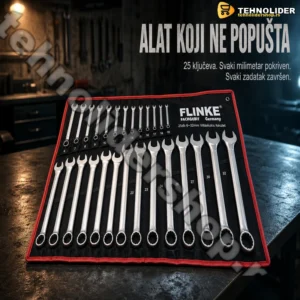 Set Viljuškasto-Okastih Ključeva FLINKE – 25 Komada, 6-32mm, CrV Čelik