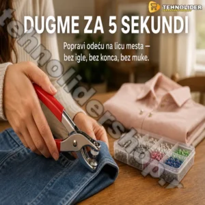 Fixino Profesionalni Set za Dugmad – Popravka Odeće bez Šivenja