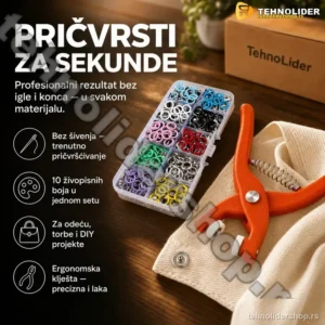 Set za Dugmad i Nitne – Alat za Brzo Pričvršćivanje bez Šivenja
