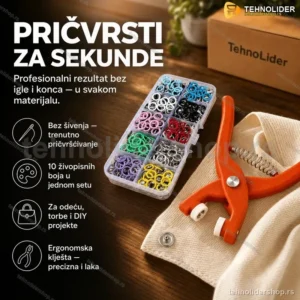 Set za Dugmad i Nitne – Alat za Brzo Pričvršćivanje bez Šivenja