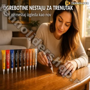 Set za reparaciju drvenog nameštaja — 10 nijansi sa četkicom i paletom