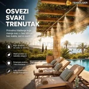 Veliki Set Za Vodenu Maglu-Hladjenje Terasa i Otvorenih Prostora